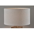 thumbnail image 5 of Adesso Frederick 28.5" 1-Light Burled Wood & Brass Table Lamp with White Boucle Shade, 5 of 6