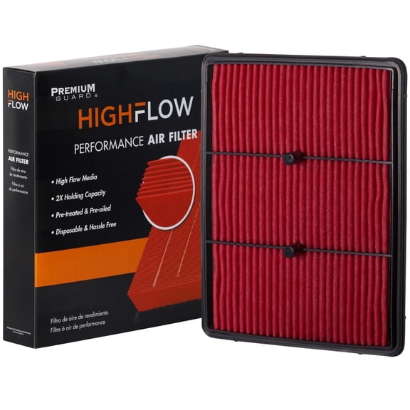 HIGHFLOW High Performance, Pre-Oiled Disposable Engine Air Filter PA99284X | Fits 2017-2022 Kia Niro, 2017-2022 Hyundai Ioniq
