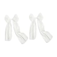 thumbnail image 3 of Paquete de 2 cintas de satén para manualidades decorativas y hacer moños, anchas para reuniones Blanco, 3 of 9