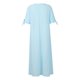 thumbnail image 5 of Vestido de bolsillo SCZ manga corta hombros descubiertos cuello redondo azul M, 5 of 6