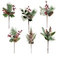 thumbnail image 3 of Simulación navideña Aguja de pino Rama de bayas Accesorios para ramo de Navidad Copo de nieve Aguja de pino-XSC-6-1 Conos de pino natural, 3 of 10