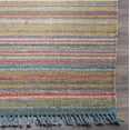 thumbnail image 3 of SAFAVIEH Kilim Trafford Striped Area Rug, Blue/Orange, 4' x 6', 3 of 7