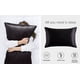 thumbnail image 5 of Funda de almohada Funda de almohada Funda de almohada de satén Funda de almohada de seda de imitación Funda de almohada de color puro Funda de almohada de cama, 2 (51 * 76 cm) Negro ER, 5 of 5