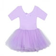 thumbnail image 5 of Yhong Little Girls Kids Ballet Leotards Skirted Tutu Cross Straps Back Dance Dress Gymnastics Outfits Purple XXL, 5 of 7