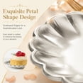 thumbnail image 5 of Small Scalloped Dessert Serving Plates 60 Count, 3.5 Inch Foil Cupcake Plates for Bridal Shower Holiday Dessert Table Decor, Pink, 5 of 7