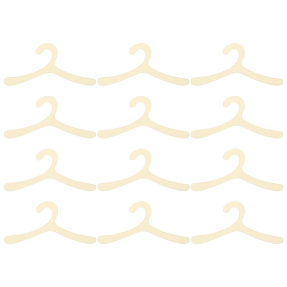 Zehuanyu 12-Pack Plastic Hangers for Dog and Cat Clothes, Perfect for Small Pet Apparel Closets and Doll Coat Organizers
