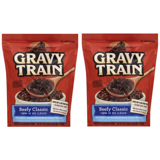 CGT Gravy Train Beefy Classic Adult Dog Snacks Pet Food 100 Complete