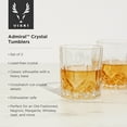 thumbnail image 5 of Viski Admiral Crystal Whiskey Glasses, Gifts for Men, 10 oz Set of 2, 5 of 12