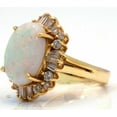 thumbnail image 2 of Lab Created Fire Opal 4Ct Oval Cocktail Engagement Women's Ring 14K Yellow Gold Plated Sterling Silver, 2 of 4