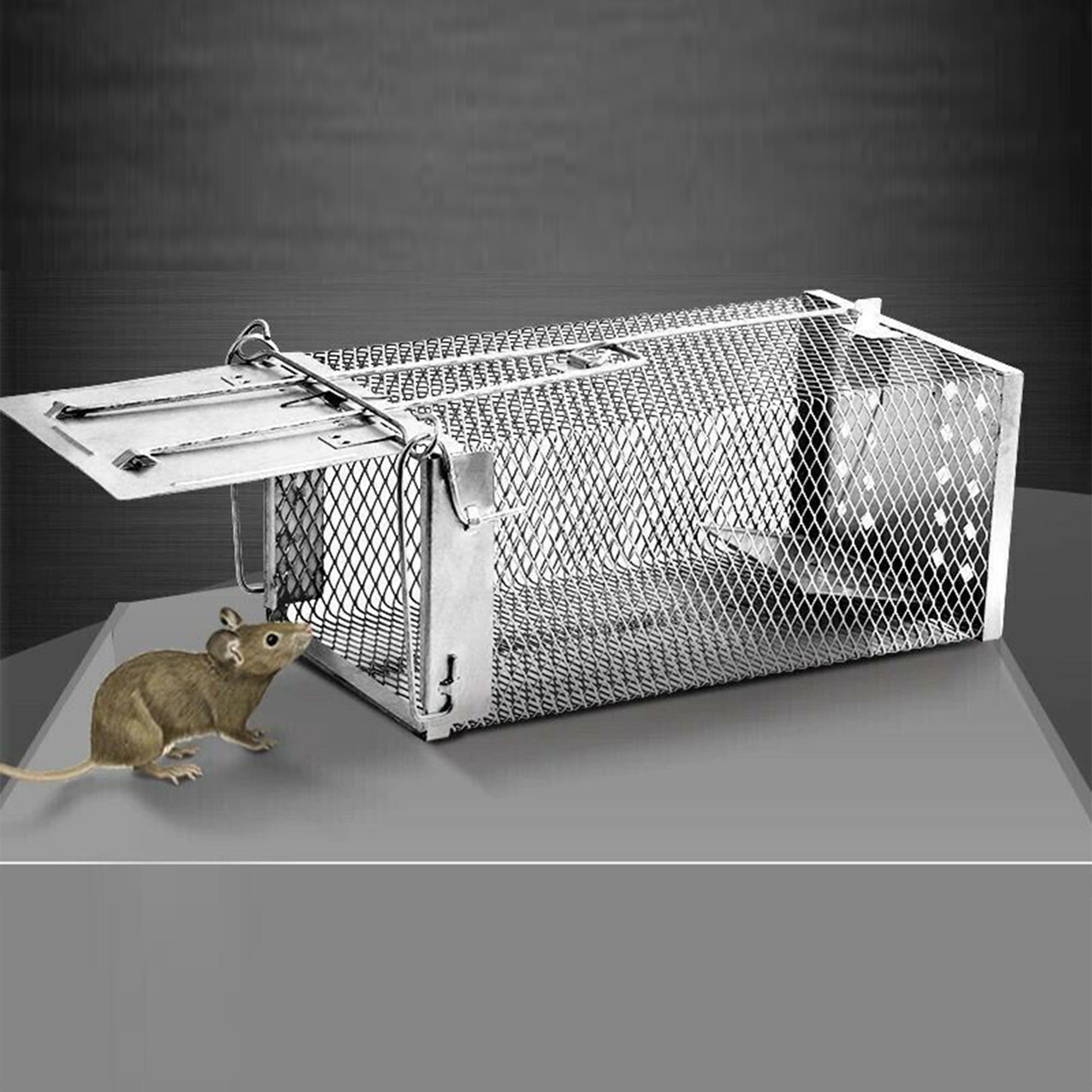 Electric Rat Trap Reusable Mouse Trap Rat Traps Humane Pest Control Traps  Kill Rodent Zapper Work for Mice Chipmunks Squirrels Outdoor Indoor Home