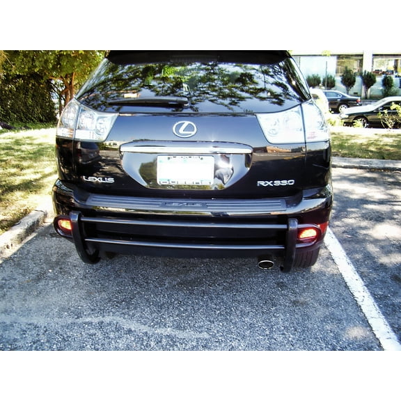 Black Horse Rear Bumper Guard 8D091016A For 01-16 Toyota Highlander/ 99-03 Lexus RX300/ 04-15 Lexus RX350/ RX400/ RX330 Black Rear Bumper Gu...
