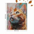 thumbnail image 3 of Qisvanset Orange Tabby Cat Canvas Print 12x16 Inch Study Room Decor, 3 of 8