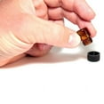 thumbnail image 3 of 12pc 1 ml Amber Essential Oil Bottle with Orifice Reducer and cap, 3 of 5