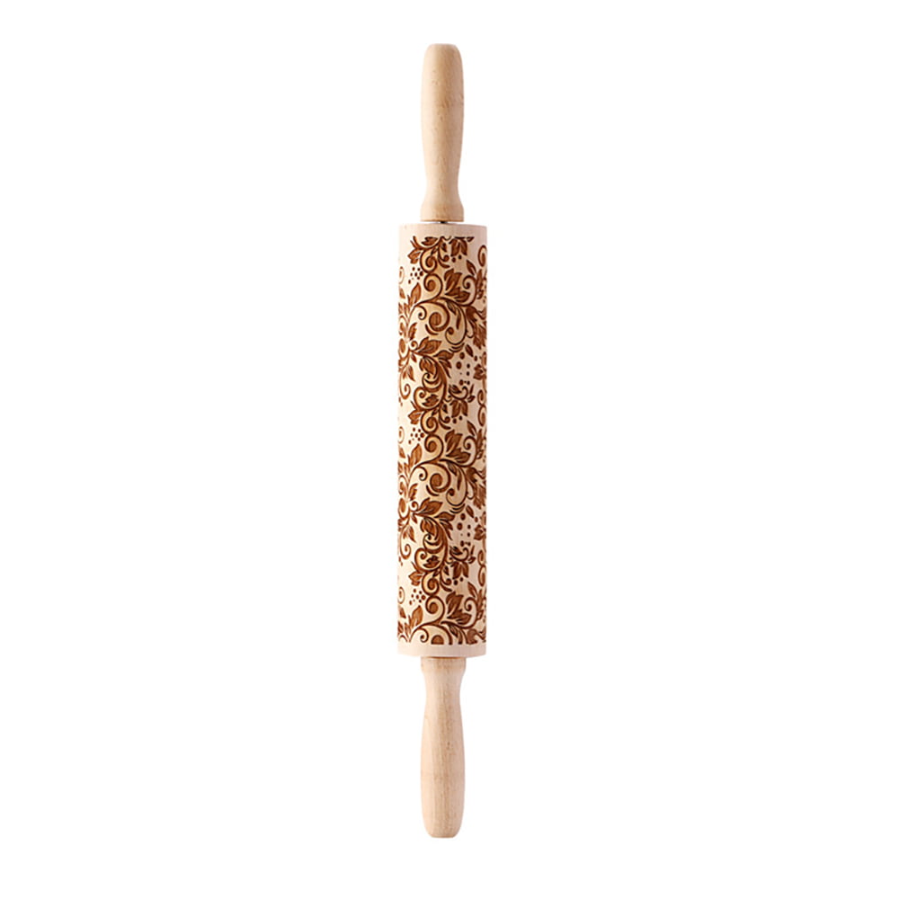 Dough Roller Rolling Pin with the beautiful pattern Swivel Rolling Pin with Plush Dough Roller 