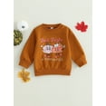 thumbnail image 2 of Wassery Infant Baby Girls Boys Halloween Sweatshirts Long Sleeve Crew Neck Letters Pumpkin Pie Print Pullovers Tops 6M 12M 18M 24M 3T Toddler Boy Girl Fall Clothes, 2 of 8