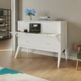 thumbnail image 4 of AFI Northampton Full Wood Murphy Bed Desk with 6" Mattress & Charger, White, 4 of 19