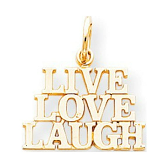10k Yellow Gold Live Love Laugh Charm