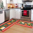 thumbnail image 2 of PENGXIANG Christmas Kitchen Carpet (2 Pieces) Merry Christmas Kitchen Carpet Washable Cushion Comfortable Kitchen Carpet Set, 2 of 6