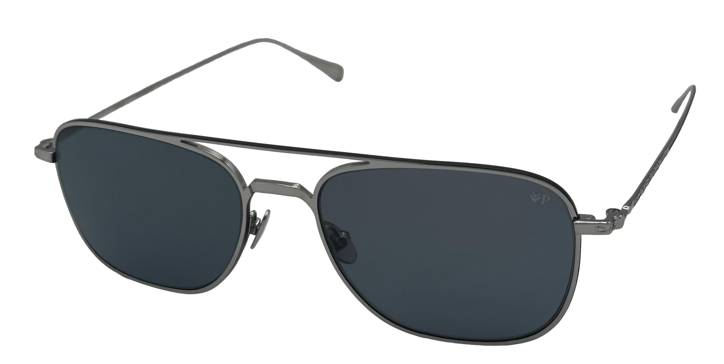 John Varvatos Mens Gold Metal Aviator Sunglasses, Green Lens 