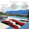 thumbnail image 4 of Fsddascl Red Black Ombre Outdoor Rug for Patio/Deck/Porch, Non-Slip Large Area Rug 5 x 8 Ft, Modern Geometric Moire Abstract Art Indoor Outdoor Rugs Washable Area Rugs, Reversible Camping Rug Carpet, 4 of 5