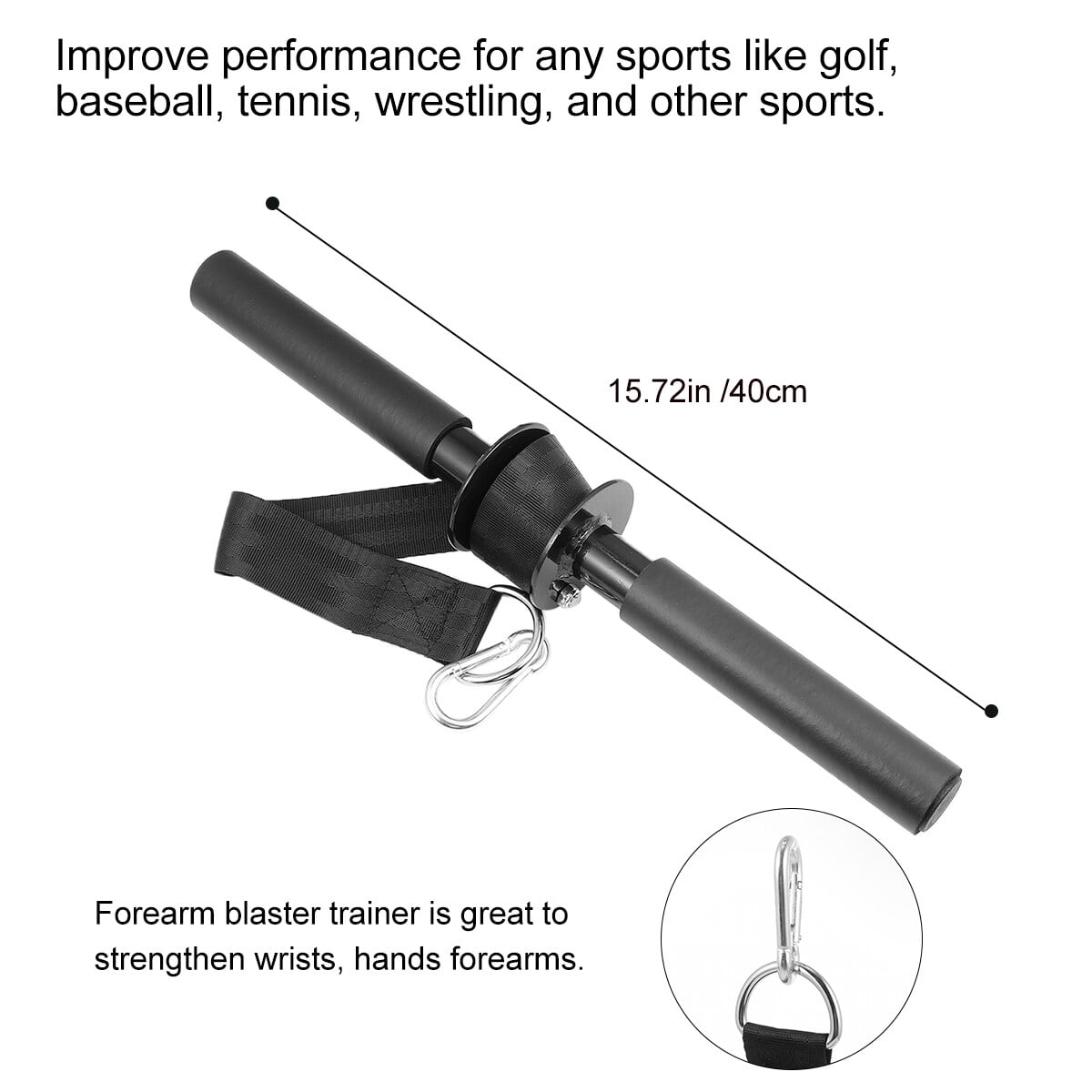 Worgeous  Forearm Trainer Bicep Strengtheners Exerciser Machine Fitness Black