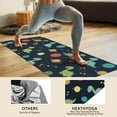 thumbnail image 4 of Blue Cartoon Dinosaurs Planets Pattern Hot Yoga Mat Towel Non Slip for Hot Yoga - Quick-Drying Yoga Mat Cover with 4 Corner Pockets with Travel Bag - Hot Yoga Towel Non Slip 74"x26", 4 of 6