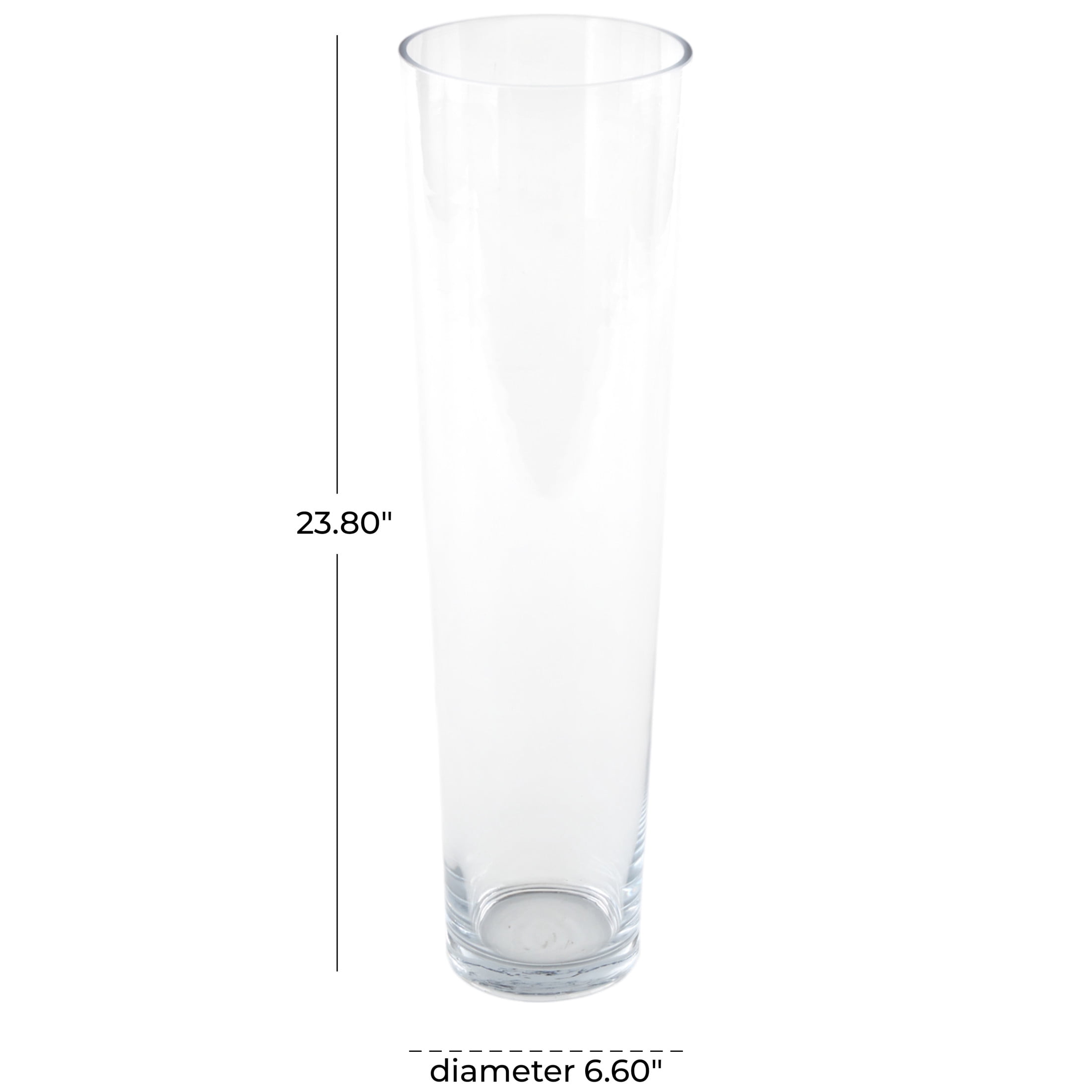 DecMode 24" Tall Glass Vase