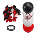 thumbnail image 2 of Red and Black Balloons, 67pcs 12 Inch Black White Red Confetti Gathering Balloons with Ribbons for Birthday, Wedding, 2 of 4