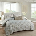thumbnail image 5 of Home Soft Things 5 Piece Printed Microfiber Quilts Set - Glena Gatework-Queen (90" x 90"), 5 of 11