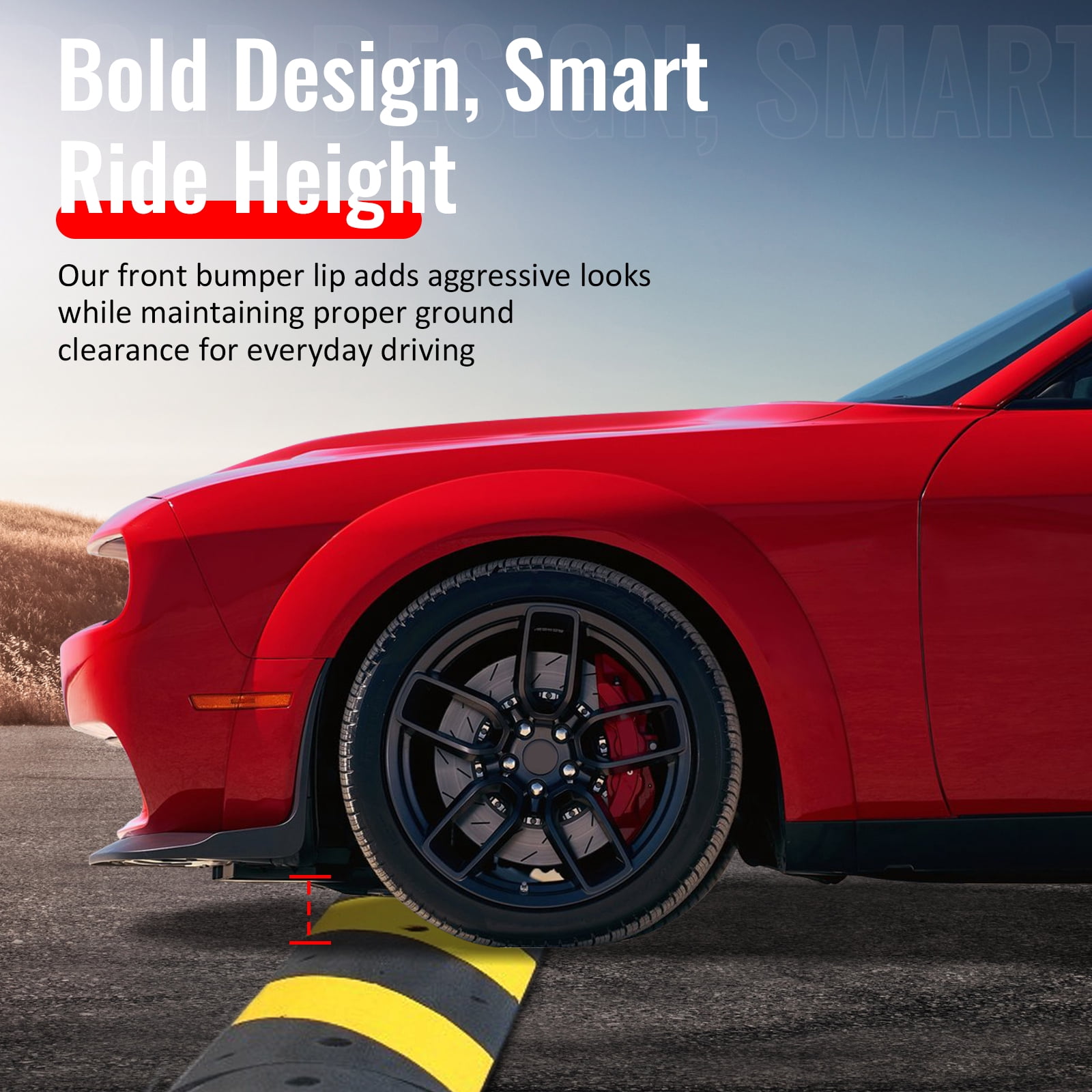Ikon Motorsports Front Bumper Lip, Compatible with 2025-2026 Tesla Model Y Juniper, IKON Style Matte Black ABS Plastic Air Dam Chin Spoiler Protector Splitter 4PC