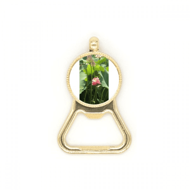 Withered Lotus Pond Art Deco Fashion Beer Bottle Cap Opener Stainless Steel Key Chain