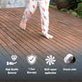 thumbnail image 2 of CJC Acacia Hardwood Interlocking Deck Tiles - Pack of 10, 12" x 12" - Floor Tiles for Patio and Deck Use - Rain and Weather Resistant, 2 of 12
