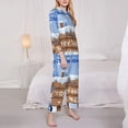 thumbnail image 4 of Lsque Sml Jeffy Pattern Long Sleeve Pajama Set for Women - Soft 2-Piece Sleepwear and Loungewear Set with Pockets, Comfy Nightwear, 4 of 8