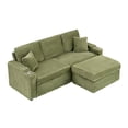 thumbnail image 3 of 30-Inch Ergonomic Memory Foam Ottoman with Corduroy Fabric - Durable Independent Spring Cushioning & Easy Assembly Footstool for Home Use, 3 of 5