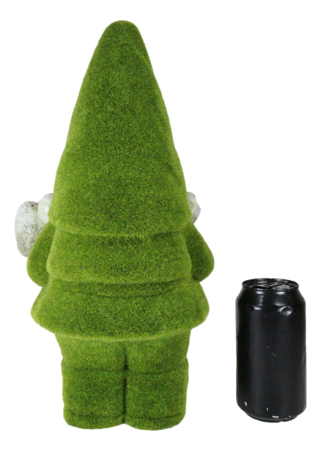 Large Whimsical Green Thumb Gnome With Shovel Garden Statue