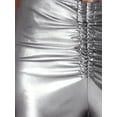thumbnail image 5 of DARING DIVA Women's Disco Outfit Drawstring Metallic Wide Leg Pants XS Silver, 5 of 6