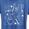 thumbnail image 3 of Instant Message - Baking Tools Line Art - Women's Short Sleeve Graphic T-Shirt, 3 of 6