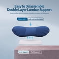 thumbnail image 2 of Almohada de soporte lumbar RESTCLOUD, espuma viscoelástica ajustable, 2 of 6