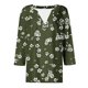 thumbnail image 5 of Awdenio - Camisetas de manga larga para mujer, blusas holgadas con estampado juvenil, blusas informales con cuello en V y mangas 3/4, 5 of 5