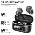 thumbnail image 5 of TOZO NC9 Hybrid Active Noise Cancelling Wireless Earbuds, Stereo Bluetooth Ear Buds, 6-Mic ENC, 59H Play, App 32EQ, IPX8 Waterproof in-Ear Headphones for Home Sport, Travel, Office, Black, 5 of 9