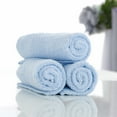 thumbnail image 4 of PiccoCasa Soft Absorbent Washcloths Cotton 13.4x13.4" for Bathroom Light Blue, 4 of 7
