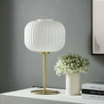 thumbnail image 3 of Modway Reprise 1-Light Modern Glass Table Lamp in White/Satin Brass, 3 of 8