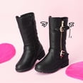 thumbnail image 3 of Botas DREAM PAIRS KNICE para Niñas con Pelo Sintético hasta la Rodilla en Negro, 3 of 7