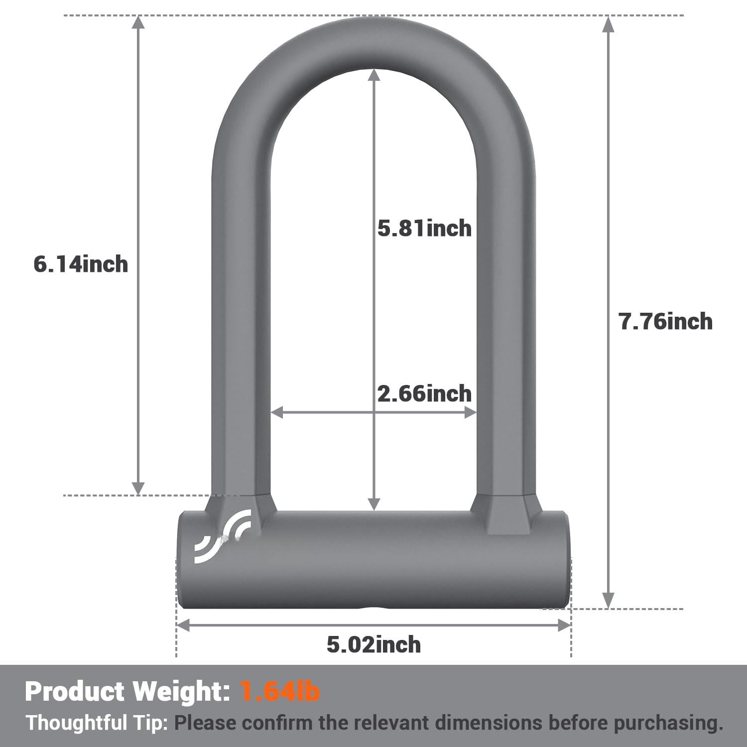 Bike Lock - Heavy Duty Anti U With 5ft Security Steel Cable 17mm Shackle Bicycle U-locks Keys & Sturdy Mounting Bracket For Road  Mountain Electric Grey