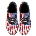 thumbnail image 2 of Fishing Fish July 4th Patriotic American flag Shoes Sneakers Black Size 3.5, 2 of 7