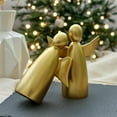 thumbnail image 5 of Elegant Golden Angel Statue for Home and Bedroom Desk Resin Figurine 2PCS, 5 of 6