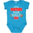 thumbnail image 3 of Inktastic Little Brother and Biggest Fan- Baseball Glove and Bat Boys Baby Bodysuit, 3 of 5