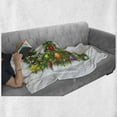 thumbnail image 6 of Letter F Soft Flannel Fleece Blanket, Christmas Bells Santa with Gifts Colorful Candies on Pine Design Capital F Print, Cozy Plush for Indoor and Outdoor Use, 60" x 80", Multicolor, by Ambesonne, 6 of 6