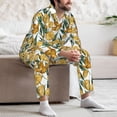 thumbnail image 7 of Daiia Yellow Tulips for Men's Long-Sleeved Pajama Set – Soft & Comfortable Sleepwear Button-Up Pajamas Cozy Lounge Wear-Small, 7 of 7
