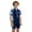 X3 Dark Blue, variant on Ticikt Unisex Children's Training Swimsuit, Zip-Front Short Leg Rash Guard for Little Kids,Dark Blue,2-3 Years